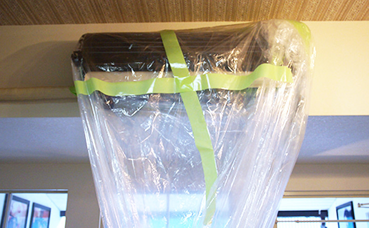 クリーニング流れ 本体養生