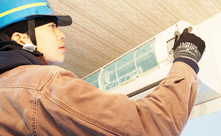 クリーニング流れ カバーの取り付け